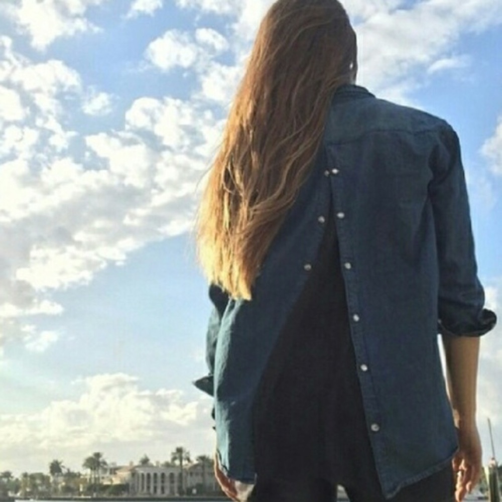 LF Millau Open Back Denim Shirt